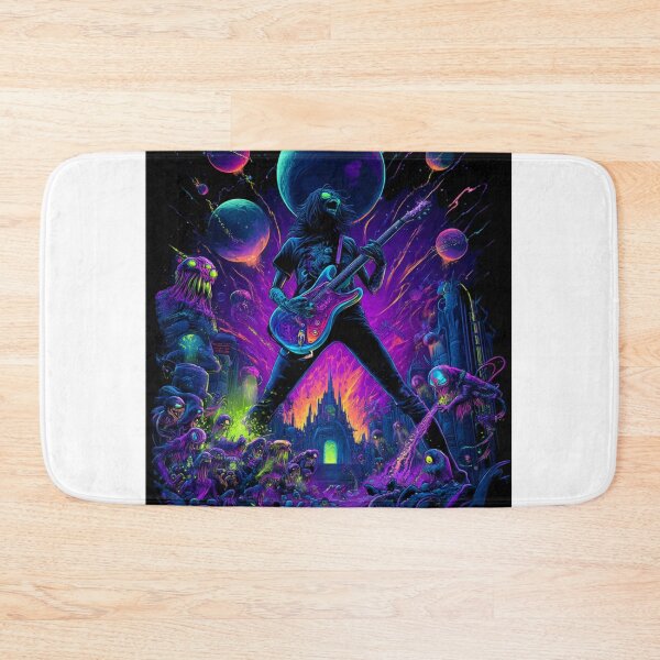Item preview, Rock God Extraterrestrial Alien Stage — Bold Epic Music Print designed and sold by CosmicRockArt.