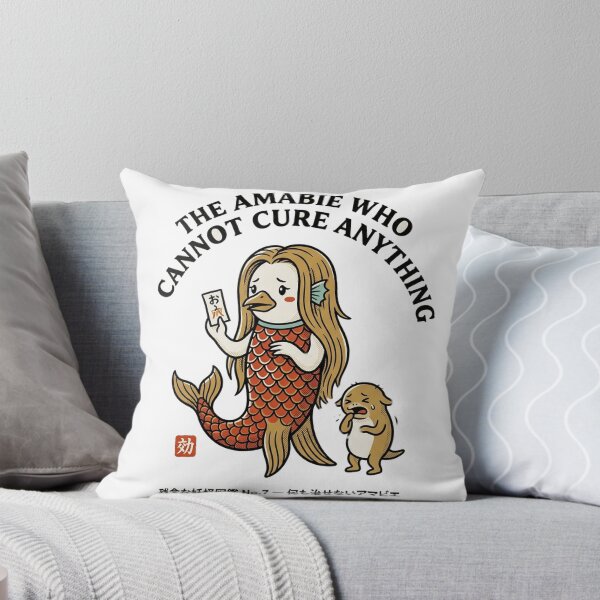 Item preview, The Amabie Who Can't Cure Anything — Funny Yokai Folklore Tee designed and sold by nurusubetei.