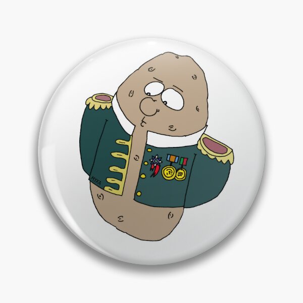 Item preview, General Potato Funny Couch Potato in Military Uniform designed and sold by MyxaART.