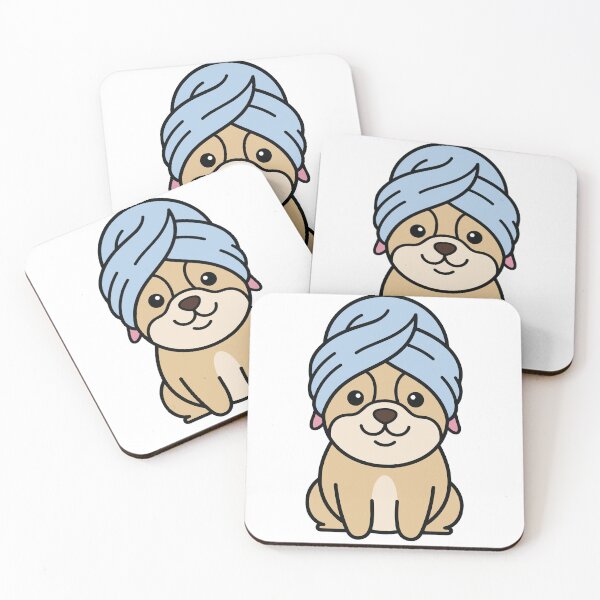 Item preview, Dog with shower towel designed and sold by monkeytee.