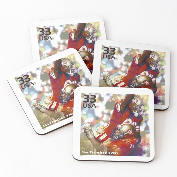 Item preview, San Francisco 49ers Vintage Football Stamp Art – NFL Sports Collectible Design designed and sold by Schulz Lightprint Studio.