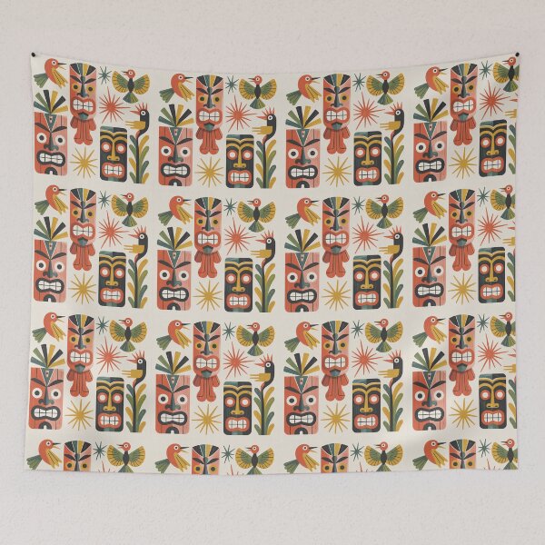 Item preview, Mid-Century Modern Tiki Paradise – Retro Atomic Tropical Gouache Art designed and sold by Tamas Das.