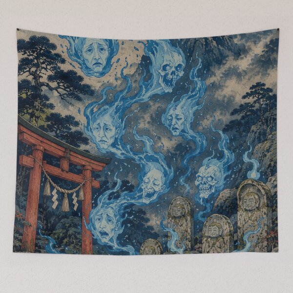 Item preview, Will-o'-the-Wisp - Vintage Japanese Obake Yokai Ukiyo-e Woodblock designed and sold by bapupa.