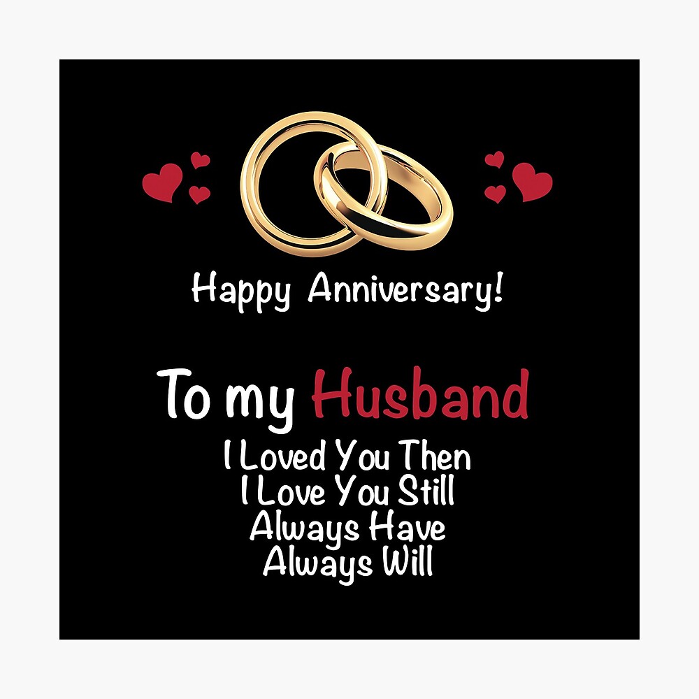 Happy Anniversary Gift For Him Husband Love Forever Vow Wedding ...