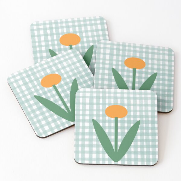 Item preview, Gingham Floral Illustration — Blue Lemon Studio Original Illustration designed and sold by BluelemonStudio.