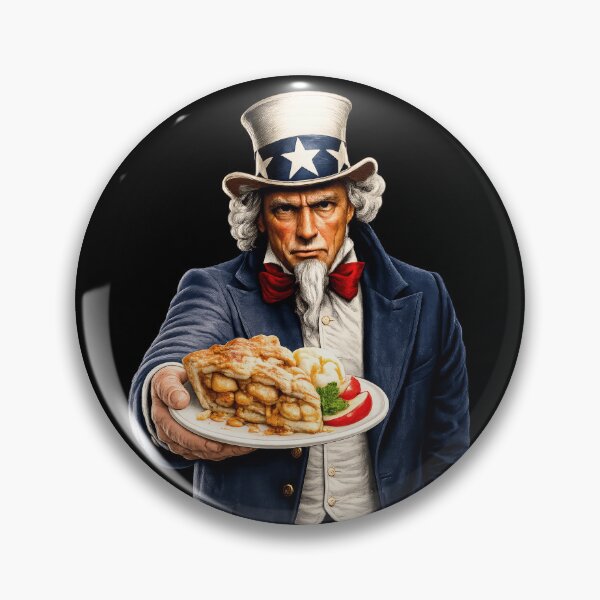 Item preview, Uncle Sam Holding Apple Pie Patriotic American Dessert Design designed and sold by TheTrendsDesk.