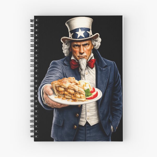 Item preview, Uncle Sam Holding Apple Pie Patriotic American Dessert Design designed and sold by TheTrendsDesk.