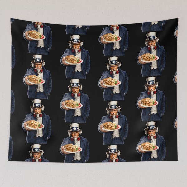 Item preview, Uncle Sam Holding Apple Pie Patriotic American Dessert Design designed and sold by TheTrendsDesk.