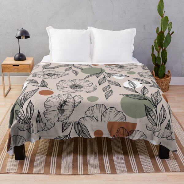 Item preview, Minimalist Floral Pattern, Seamless Botanical Design, Neutral Flower Illustration, Scandinavian Floral Print, Modern Boho Pattern designed and sold by GalleryPeak.