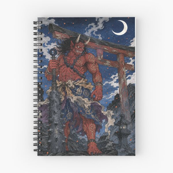 Item preview, Crimson Sentinel - Vintage Japanese Oni Ukiyo-e Woodblock designed and sold by bapupa.