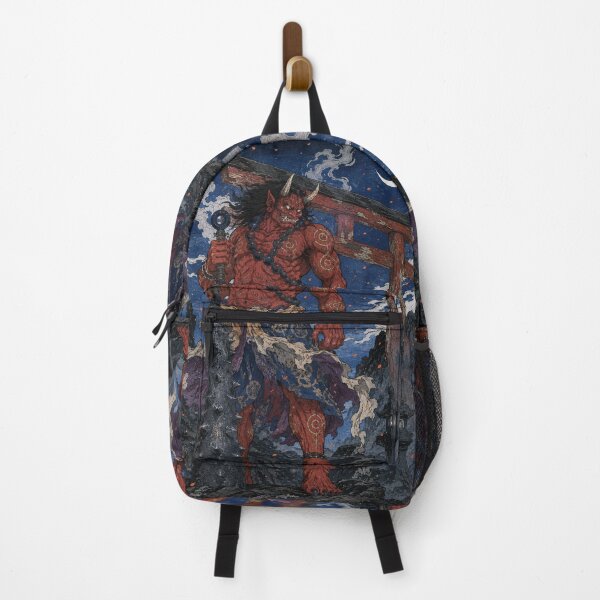 Item preview, Crimson Sentinel - Vintage Japanese Oni Ukiyo-e Woodblock designed and sold by bapupa.