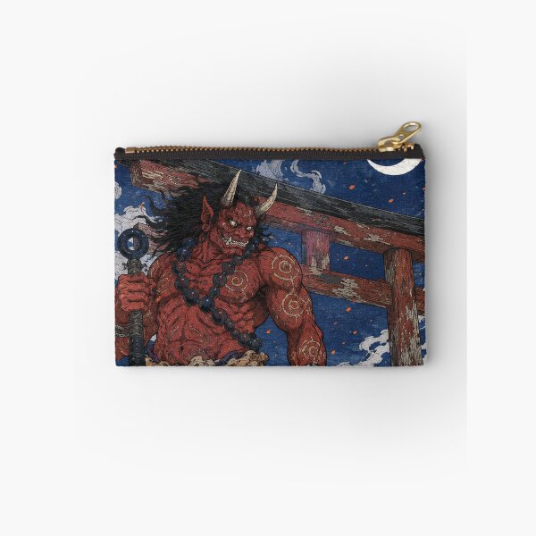 Item preview, Crimson Sentinel - Vintage Japanese Oni Ukiyo-e Woodblock designed and sold by bapupa.