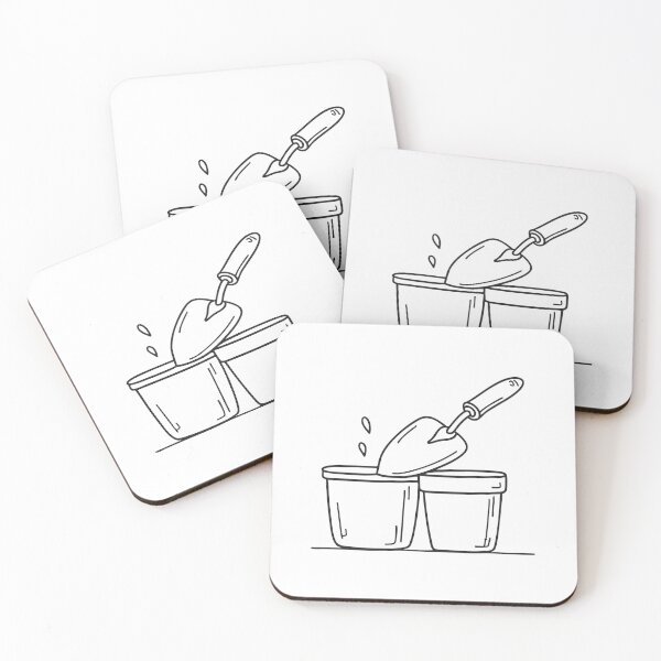 Item preview, Garden Trowel Beside Flower Pot designed and sold by rasagamastore.