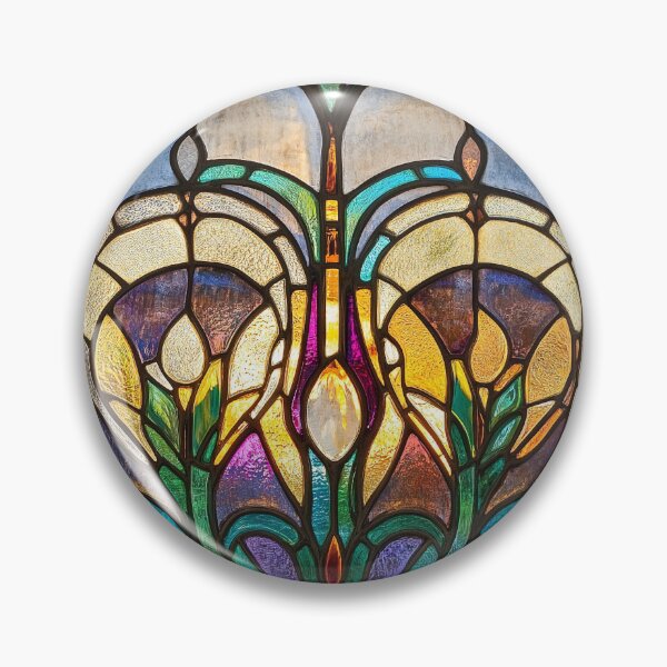 Item preview, Art Deco Towers Geometric Stained Glass Photo Texture designed and sold by DigitaICraft.