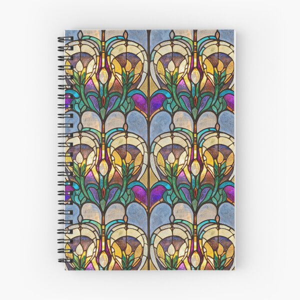 Item preview, Art Deco Towers Geometric Stained Glass Photo Texture designed and sold by DigitaICraft.