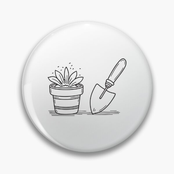 Item preview, Flower Pot Next to Garden Trowel designed and sold by rasagamastore.