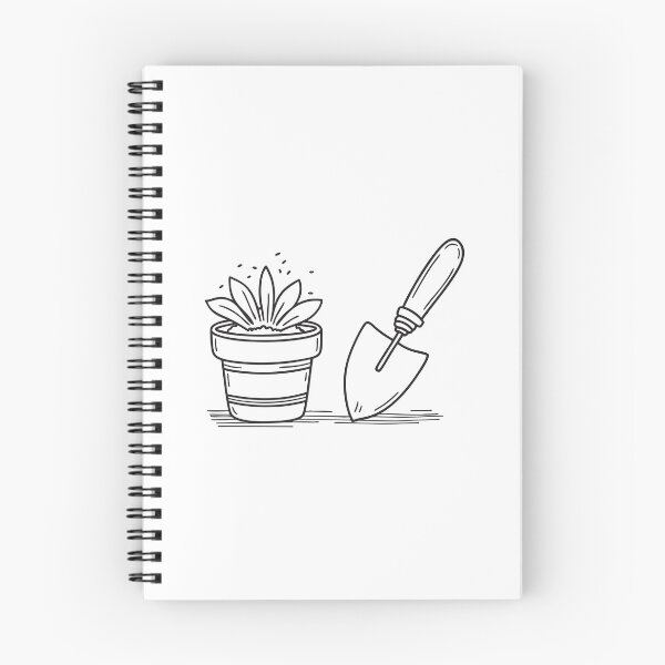 Item preview, Flower Pot Next to Garden Trowel designed and sold by rasagamastore.