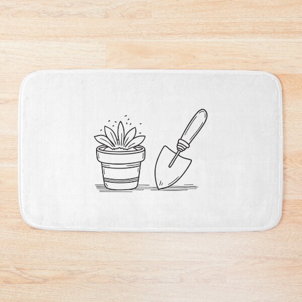 Item preview, Flower Pot Next to Garden Trowel designed and sold by rasagamastore.