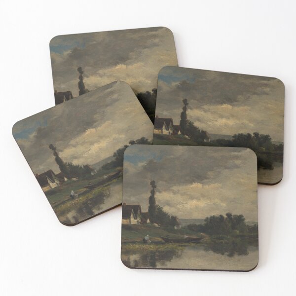Item preview, Storm Over the Quiet Riverside Village designed and sold by MatDeskBlue.