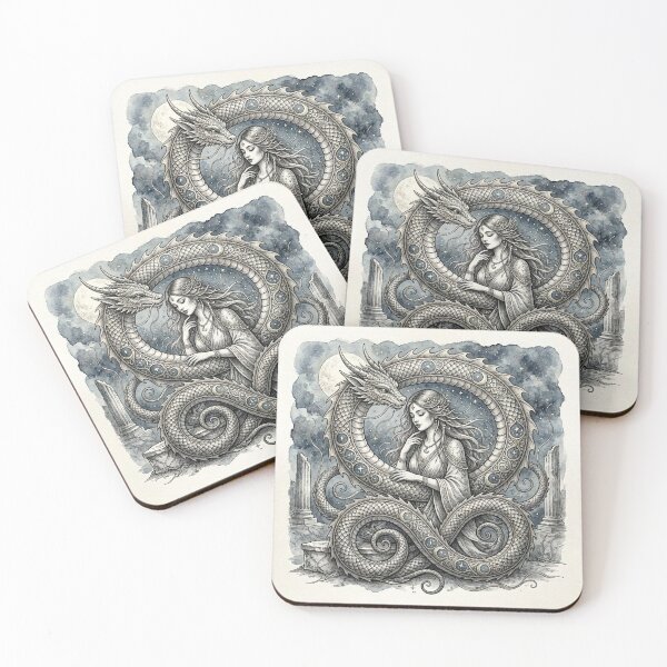 Item preview, Moon Dragon's Embrace designed and sold by Roberta Calabrese.