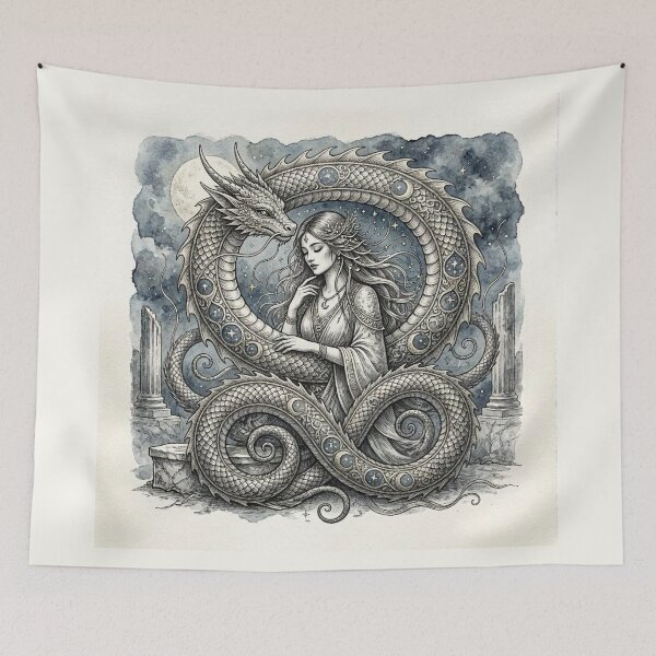 Item preview, Moon Dragon's Embrace designed and sold by Roberta Calabrese.