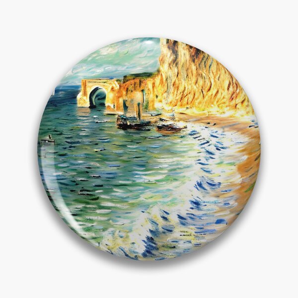 Item preview, Morning at Étretat: Impression of Cliffs, Sea, and Coastal Light  designed and sold by artdesignsnow.