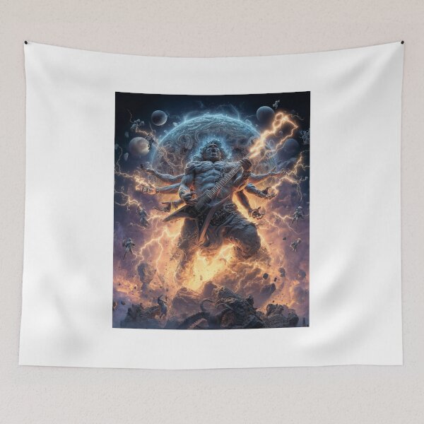 Item preview,   Rock Deity Almighty Cosmic Bold Universe Art — Bold Epic Music Print designed and sold by CosmicRockArt.
