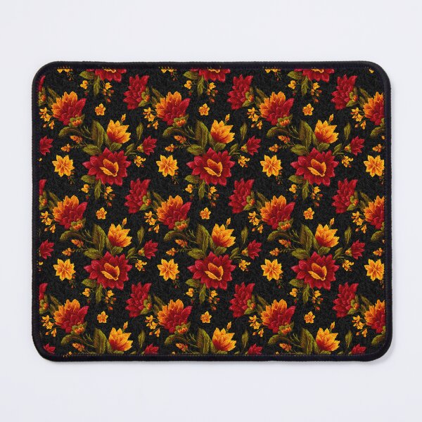 Item preview, Baroque Red And Orange Floral Pattern With Damask designed and sold by igraphixart.