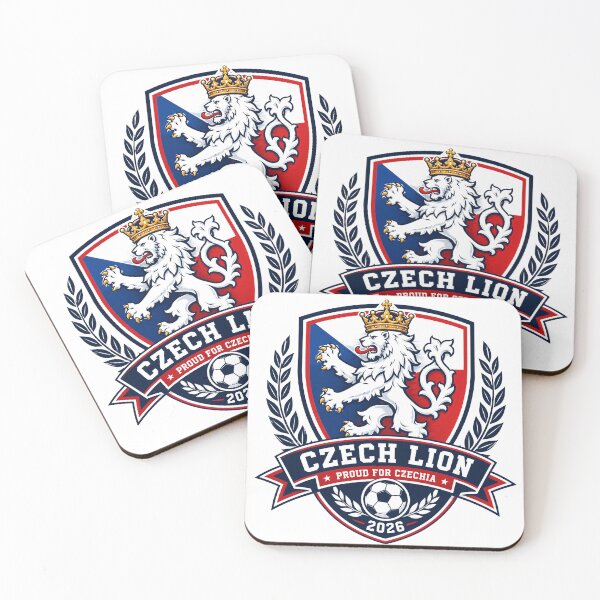 Item preview, Czechia 2026 Lion Football Crest designed and sold by RedCircleArt.