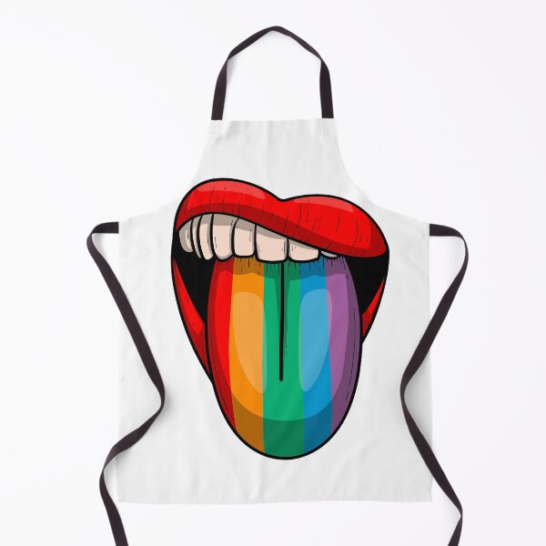 Item preview, LGBT Pride Rainbow Tongue Lips Illustration Pop Art designed and sold by Rhodes Shop.