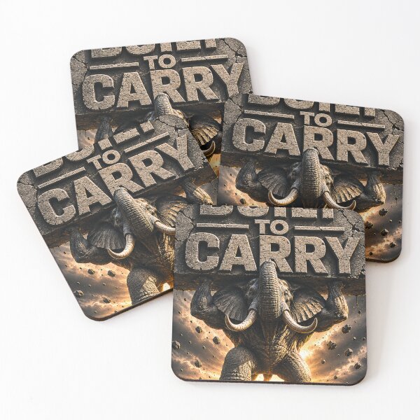 Item preview, Solo Founder Built To Carry Elephant Brutalist Art Print designed and sold by SavannaStrikes.