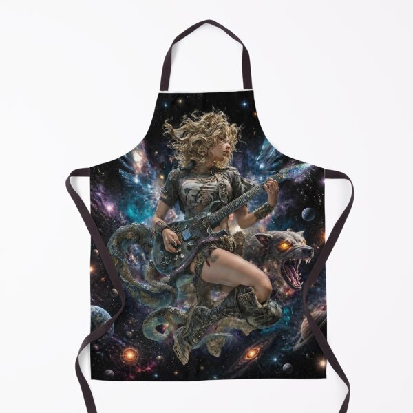 Item preview, Rock Goddess Omnipotent Galaxy Wings — Bold Epic Music Print designed and sold by CosmicRockArt.