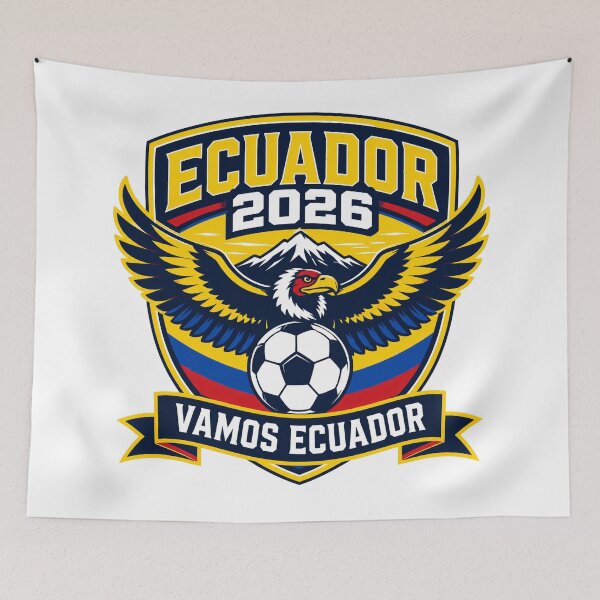 Item preview, Ecuador 2026 Eagle Football Crest designed and sold by RedCircleArt.