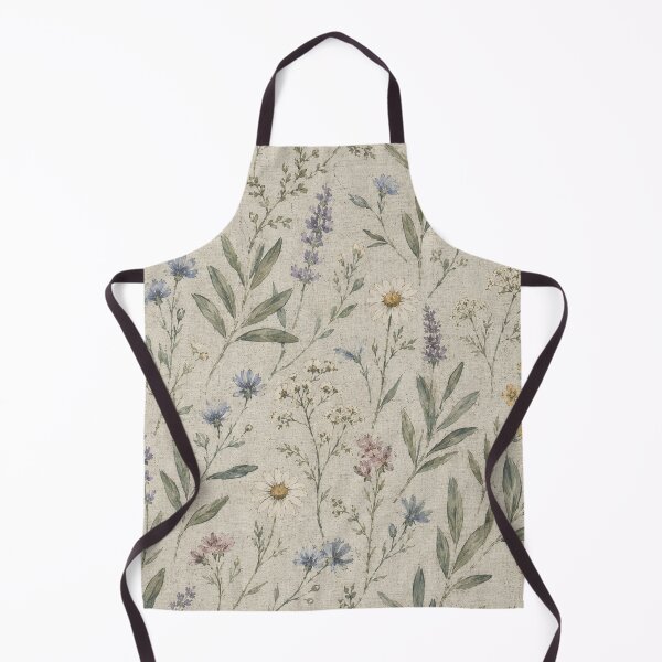 Item preview, Seamless botanical pattern featuring wildflowers and olive leaves in a loose hand-drawn gouache 03 designed and sold by Siam Soul Studio.