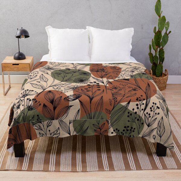 Item preview, Boho Botanical Wildflower Pattern, Seamless Floral Design, Earth Tone Nature Print, Neutral Botanical Artwork, Cottagecore Floral Pattern designed and sold by GalleryPeak.