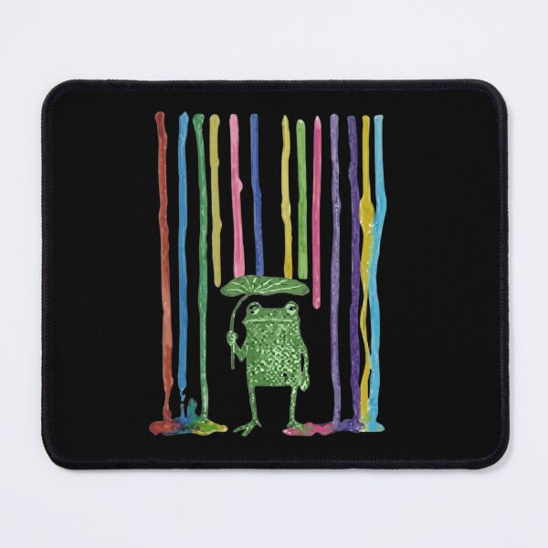 Item preview, Colorful Rain Frog with Leaf Umbrella Whimsical Art designed and sold by haitrieuic96.