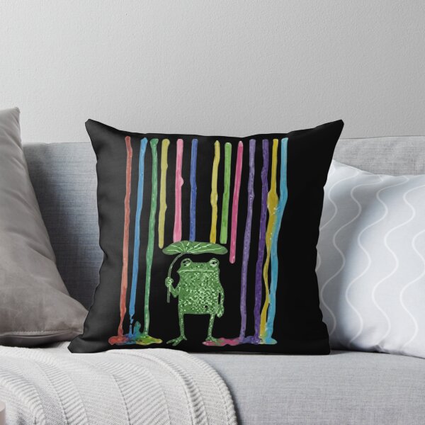 Item preview, Colorful Rain Frog with Leaf Umbrella Whimsical Art designed and sold by haitrieuic96.