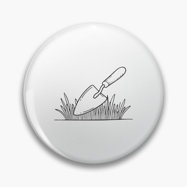 Item preview, Trimmed Grass Beside Garden Trowel designed and sold by rasagamastore.