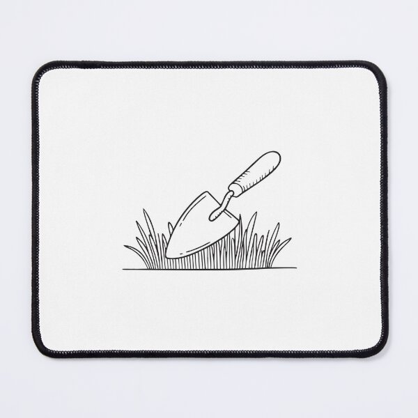 Item preview, Trimmed Grass Beside Garden Trowel designed and sold by rasagamastore.