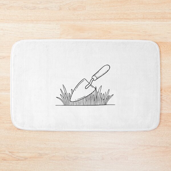 Item preview, Trimmed Grass Beside Garden Trowel designed and sold by rasagamastore.