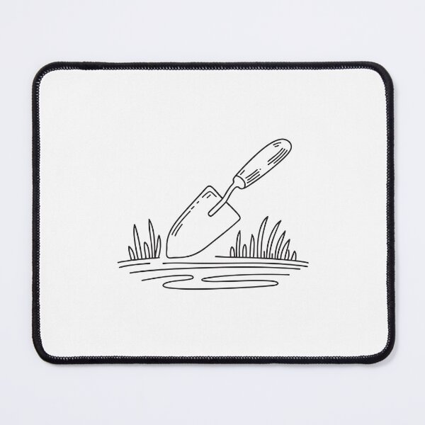 Item preview, Trimmed Grass Beside Garden Trowel designed and sold by rasagamastore.