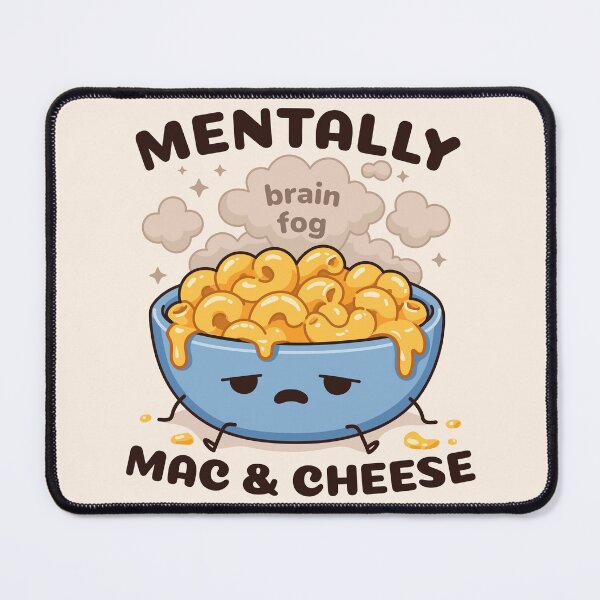 Item preview, Mentally Mac & Cheese Cute Kawaii Pasta Bowl Funny Comfort Food Meme designed and sold by Skryp-art.