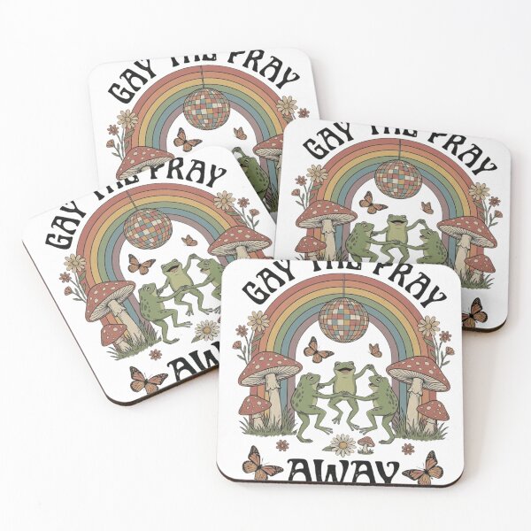 Item preview, Gay The Pray Away Retro Dancing Frogs LGBTQ Pride Vintage designed and sold by haitrieuic96.