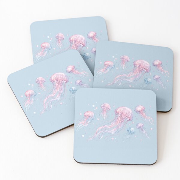 Item preview, Pastel Jellyfish in Midnight Ocean designed and sold by  Essence-Rise .