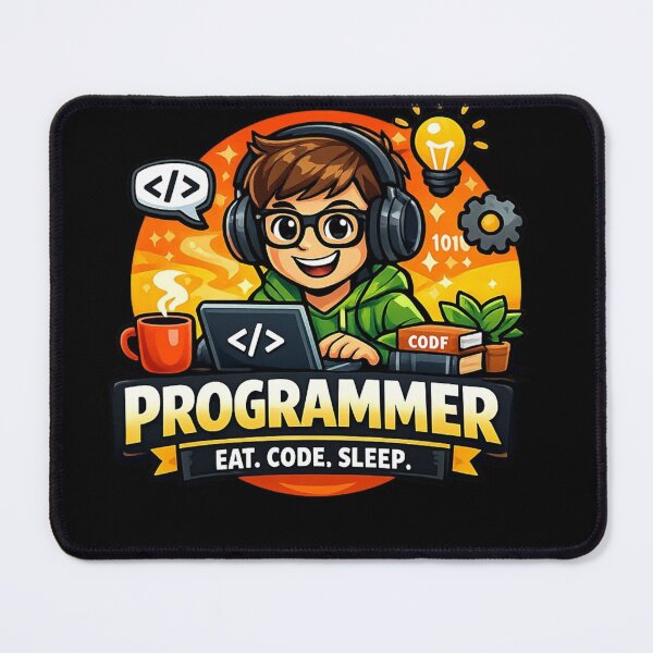 Item preview, PROGRAMMER — EAT. CODE. SLEEP. designed and sold by Petringo.