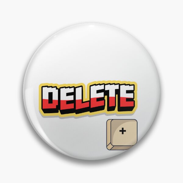 Item preview, Delete Key Keyboard Graphic - Retro Gaming Sticker & Apparel designed and sold by GraphixByHub.