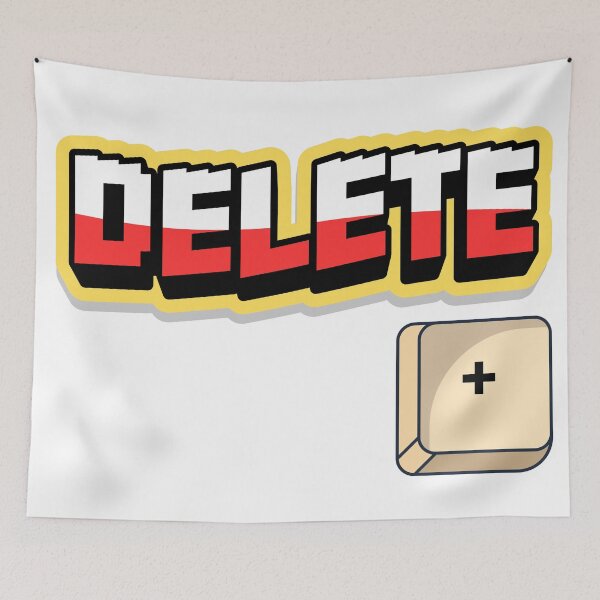 Item preview, Delete Key Keyboard Graphic - Retro Gaming Sticker & Apparel designed and sold by GraphixByHub.