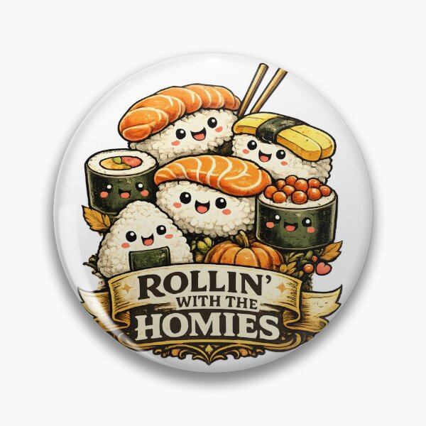Item preview, Rollin With The Homies Cute Kawaii Sushi designed and sold by Mr Lee.