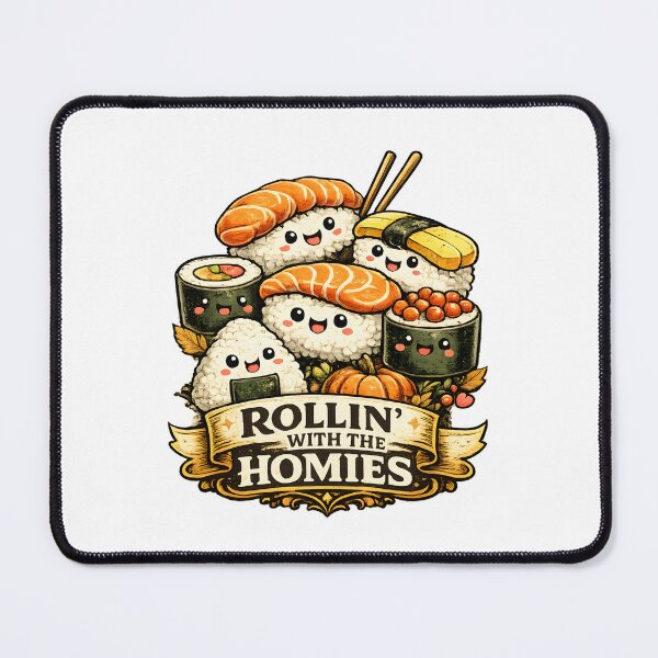 Item preview, Rollin With The Homies Cute Kawaii Sushi designed and sold by Mr Lee.