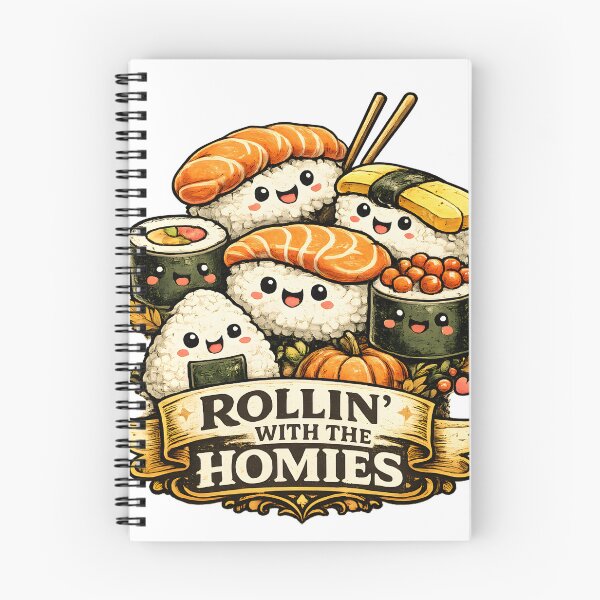 Item preview, Rollin With The Homies Cute Kawaii Sushi designed and sold by Mr Lee.